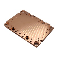 Dissipateur thermique en cuivre à ailettes rainurées personnalisées, dissipateur thermique en aluminium à profilés à ailettes