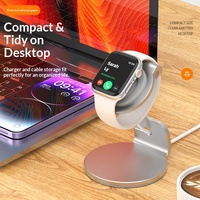 Soporte Magnético Portátil para Cargador de Reloj, Multiusos, Ahorra Espacio, Almacenamiento de Cables, para Escritorio, Mesita de Noche, Carga Inalámbrica para Teléfono Móvil