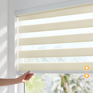 ZSHINE doux zèbre rouleau ombre stores sans fil stores de sécurité <span class=keywords><strong>pour</strong></span> <span class=keywords><strong>baie</strong></span> <span class=keywords><strong>vitrée</strong></span> chambre bureau personnalisé - Product Image 1