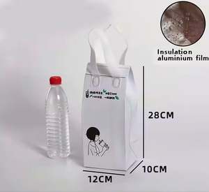 Sac isotherme personnalisé blanc vierge en aluminium non tissé, portable, pour livraison de café, gâteaux et plats à emporter - Product Image 3