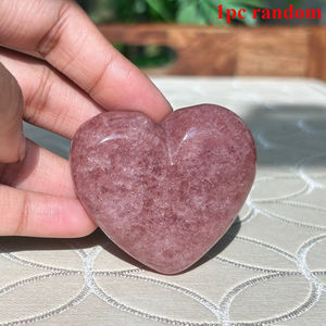 Vente en gros de pierres de quartz fraise en forme de cœur, pierres naturelles polies pour la décoration intérieure et les cadeaux de fêtes - Product Image 3