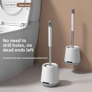 Meilleures ventes transfrontalières : Ensemble de <span class=keywords><strong>brosse</strong></span> de toilette murale en plastique à long manche et poils doux - Product Image 1