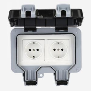 <span class=keywords><strong>Scatola</strong></span> Impermeabile per Interruttori e <span class=keywords><strong>Prese</strong></span> IP66, Copertura per Presa Elettrica Doppia da Esterno Resistente alle Intemperie - Product Image 5