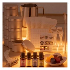 Collection de bougies de luxe en pot à base de soja avec emballage cadeau pour la promotion de la série de boutiques de parfums d'ambiance à domicile - Product Image 2
