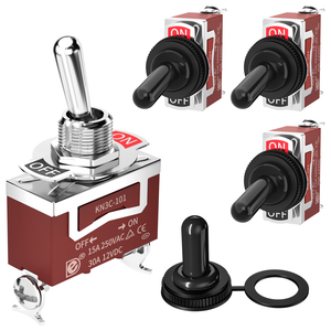 Công Tắc Bật Tắt Hàng Hải Công Tắc Bật Tắt Chống Nước <span class=keywords><strong>12V</strong></span> DC 30A Công Tắc Bật Tắt Chống Nước 250V AC 15A Chịu Tải Nặng Với Thời Tiết Bảo Vệ Nắp Bật/Tắt SPST 2 Pin - Product Image 1