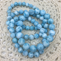 Perles de Larimar bleu naturel dominicain à la vente en gros, prix des bracelets en Larimar