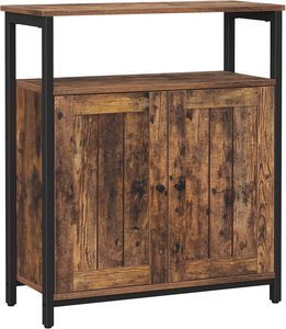 <span class=keywords><strong>Meuble</strong></span> de rangement pour salon en bois d'ingénierie avec étagères réglables et acier inoxydable, mobilier de maison - Product Image 1
