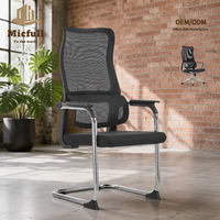 Fauteuil de bureau exécutif confortable en gros, chaise ergonomique entièrement en maille, chaise de travail avec support lombaire pour visiteurs de bureau