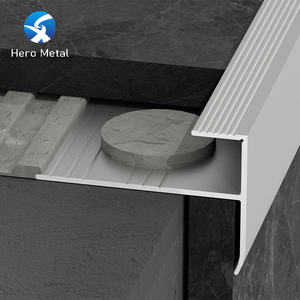 Accessoires de performance modernes <span class=keywords><strong>en</strong></span> aluminium métallique Hero LVT, écologiques, antidérapants, bordure de carrelage <span class=keywords><strong>en</strong></span> forme de F, Royaume-Uni, <span class=keywords><strong>en</strong></span> stock, réductions - Product Image 1