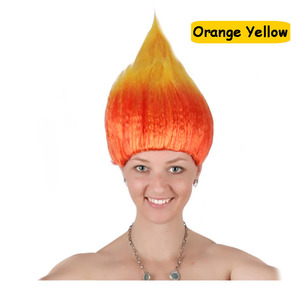 Pelucas Sintéticas Alternativas Rojas y Esponjosas, Pelucas de Cabeza Completa con Estilo de Llama, Pelucas para Disfraces de Halloween, Festival de <span class=keywords><strong>Trolls</strong></span>, Elfo, Cosplay y Fiestas - Product Image 1