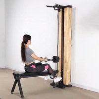 Station multifonctionnelle à double poulie réglable pour tirage latéral et traction basse, à fixation murale, pour salle de sport commerciale