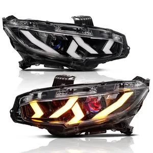 ARCHAIC Headlights for Honda Civic 2016-2021 Sequential turning signal Demon eyes Headlamp Assemblies for Sedan Civic headlights