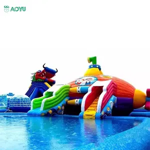 Amusement Supplier Inflatable Bouncer House For Kids Submarine Inflatable Water Mobile Land Park For Sale