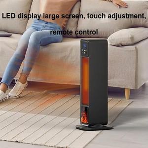 Chauffage électrique portable à ventilateur avec télécommande, nouveau design, chauffage céramique PTC autonome, flamme 3D réaliste, 2200W, pour bureau et maison - Product Image 4