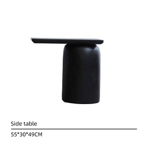 Consolle stretta in legno massello <span class=keywords><strong>nero</strong></span> stile Wabi Sabi moderno per ingresso, corridoio e <span class=keywords><strong>soggiorno</strong></span> (uso villa) - Product Image 6