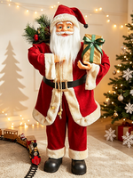 Moderne Weihnachtsmann-Figur als Festliche Fensterdekoration Realistische Weihnachtsmann-Puppe für Hotel, Zuhause und Tischdekoration