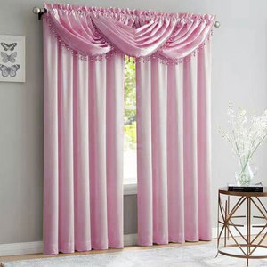 Rideau de fenêtre à œillets XinLan en tissu satiné de luxe à double couche pour salon - Product Image 1