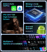 Autoradio Android 7 pouces pour JEEP Grand Cherokee Liberty Wrangler Chrysler Lecteur multimédia de voiture Carplay Auto Double bouton rotatif GPS FM WiFi