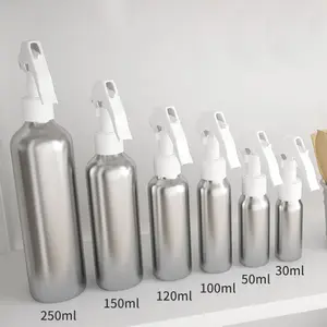 Aluminium spray flasche, 30ml 50ml 100ml aluminium feine spray flasche mit sprayer pumpe kappe