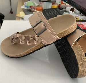 <span class=keywords><strong>Sandali</strong></span> estivi alla moda da <span class=keywords><strong>donna</strong></span> con plateau Open Toe doppio cinturino in pelle sintetica fibbia EVA Sole <span class=keywords><strong>sughero</strong></span> per uso esterno primavera inverno - Product Image 3