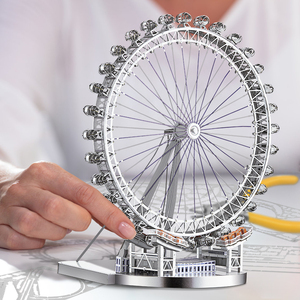 Piececool London Eye Puzzle 3D en métal DIY Modèle de grande roue Kit de construction de monument Cadeau moderne pour adultes et enfants - Product Image 5