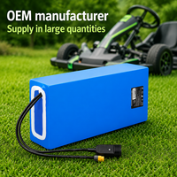 Batterie personnalisée avec cellules équilibrées et protégées, faible MOQ, pack de batteries au lithium 12V/36V/48V/52V/60V/72V pour vélo électrique, kart électrique de course
