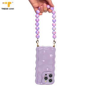 3D xoăn hình dạng sóng TPU điện thoại di động Trường hợp đối với iPhone 15 Pro Max chống sốc kẹo sóng màu điện thoại trường hợp bán buôn - Product Image 1