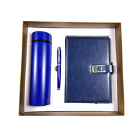 Ensemble cadeau personnalisé avec logo, carnet en cuir PU A5, thermos en acier inoxydable, stylo, coffret cadeau, cadeaux de remerciement pour les employés