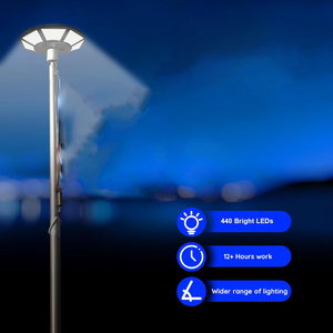 Venta al por mayor ABS Exterior Ip65 150lm/W Impermeable Villa Patio Led Bolardo Lámpara Exterior Paisaje Solar Jardín Luces - Product Image 2