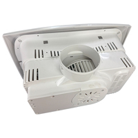 Calentador Radiante Infrarrojo Compacto de Techo con 2 Bombillas, Ahorro de Energía, Iluminación y Ventilación para Baño, Plástico