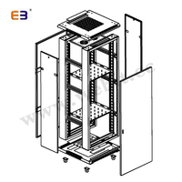 Armoire de serveur 19 pouces, capacité de charge 800 kg, armoire réseau sur pied en acier SPCC pour centre de données et vidéosurveillance