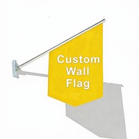 Drapeau mural personnalisé pour publicité extérieure suspendue Drapeau mural personnalisé pour poteau en aluminium