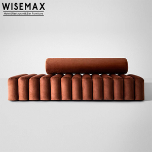 WISEMAX FURNITURE Modern Living Room Velvet Leisure Floor Sofa Luxury Shoe Stool Ottoman <b>Bed</b> <b>End</b> Bench Sofa Modular Sofa - Product Image 4