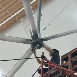 พัดลมเพดานอุตสาหกรรม HVLS ขนาดใหญ่ สำหรับระบายอากาศในฟาร์ม คลังสินค้า ราคาโรงงาน ผู้ผลิตพัดลม HVLS แบบ OEM - Product Image 1