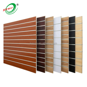 Bán buôn slatwall Panels 18 mét hiển thị đứng <span class=keywords><strong>MDF</strong></span> rãnh <span class=keywords><strong>Board</strong></span> cho cửa hàng cửa hàng - Product Image 1