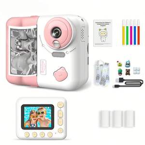 Cámara Instantánea de Juguete para Niños, Mini Impresora de Etiquetas 2 en 1, Impresora de Bolsillo Inteligente, Impresora Térmica Portátil sin Tinta para Recibos - Product Image 4