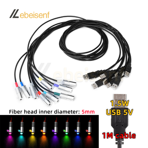 Nuevo Iluminador LED USB DC 5V 1.5W Mini, Luz Roja, Azul Hielo, Verde, Amarilla, Blanco Cálido para Lámpara de <span class=keywords><strong>Fibra</strong></span> Óptica de Brillo Lateral de 5mm - Product Image 2