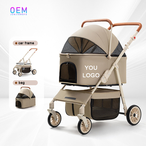 Poussette pour chat, poussette pour animaux de compagnie d'extérieur, transporteurs et produits de voyage pour chiens et animaux de compagnie, poussette double pour animaux de compagnie - Product Image 3