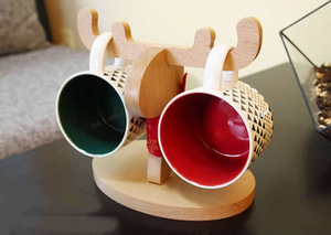 ที่วางแว่นตาไม้ลายกวางมุนต์จาคส์ ดีไซน์ใหม่ปี 2026 สำหรับวางแว่นสายตาและแว่นกันแดด - Product Image 4