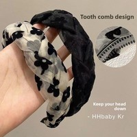 Serre-tête antidérapant à dents croisées pour femme – Collection été haut de gamme, sensible à la pression, idéal pour les vacances, passe-partout, style rétro