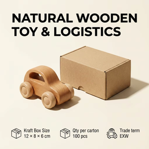 Natural Beech <strong>Wood</strong> <strong>Push</strong> <strong>Along</strong> <strong>Toy</strong> Car with Easy-Grip Handle Waldorf Montessori Vehicle for DTC Brands CE CPC 12M+ Kids <strong>Toy</strong> - Product Image 5