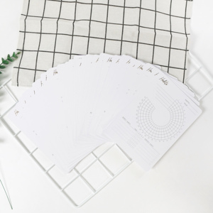 Cartes de plan d'habitudes imprimées sur mesure liste d'objectifs hebdomadaires mensuels de tâches fournitures de bureau scolaire planificateur porte-cartes en carton - Product Image 6