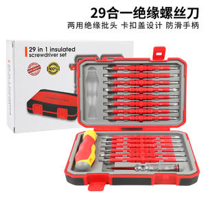 Juego de destornilladores de electricista aislados 29 en 1 con puntas Phillips y planas para reparaciones domésticas - Product Image 4