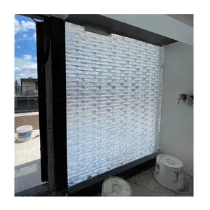 Hot sale crystal fused hot melt glass blocks for house wall