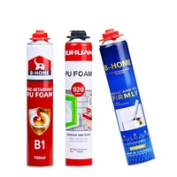 Vente en gros de mousse de polyuréthane expansive à cellules fermées de 750 ml, mousse de polyuréthane pour la construction et le montage