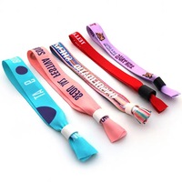 Bracelet en ruban personnalisé pour événements et festivals, tissé en tissu, étanche, léger, écologique, avec fermoir en plastique