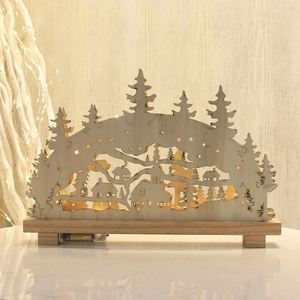 2023 Hot Sale Battery Powered Eco-friendly Warm White <b>LED</b> Wooden <b>Tree</b> Light Christmas Lights for Room Decoration - Product Image 1