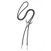 2024 Western Vintage Bolo cravate pour hommes femmes en cuir cravate vache crâne conception Cowboy Bolo cravates