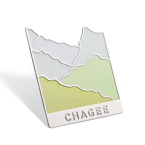 Imán de Refrigerador de Metal con Logotipo Personalizado, Recuerdo Turístico de Montaña, Forma Irregular - Product Image 3