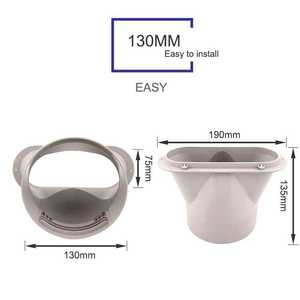 Adaptateur de fenêtre pour tuyau d'évacuation manuel en ABS de haute qualité, 5,1 pouces, écologique, pour <span class=keywords><strong>climatiseur</strong></span> mobile domestique, facile à <span class=keywords><strong>nettoyer</strong></span> - Product Image 2